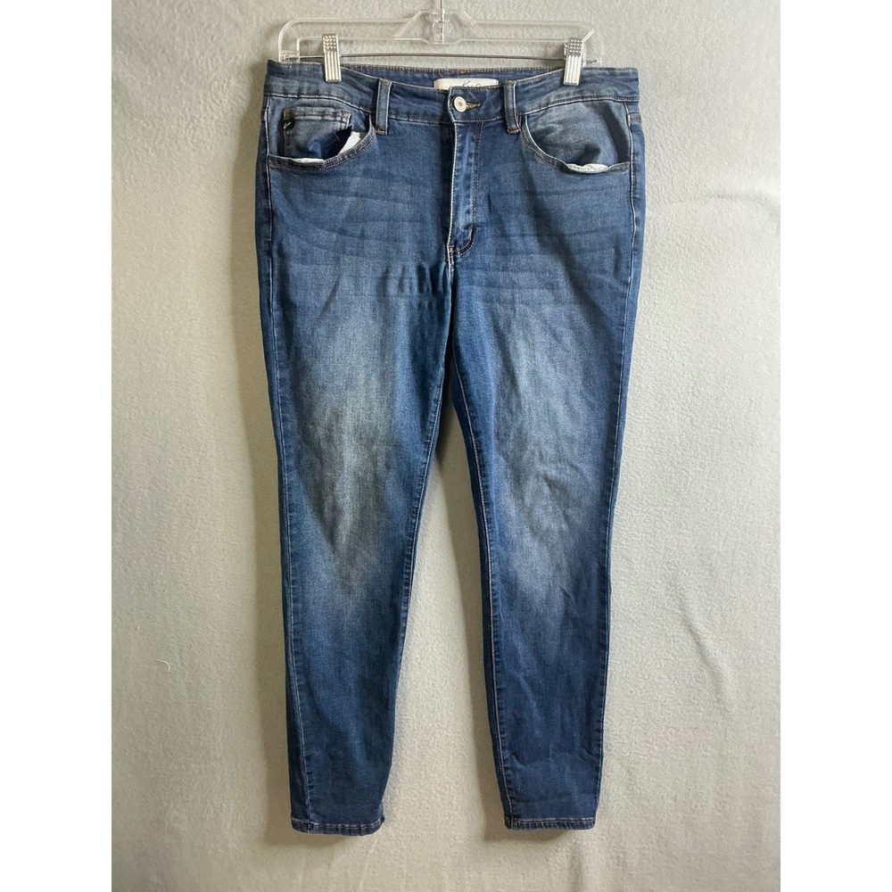 KanCan Jeans Women's Size 13 Blue Denim High Rise Skinny Leg‎ Stretch